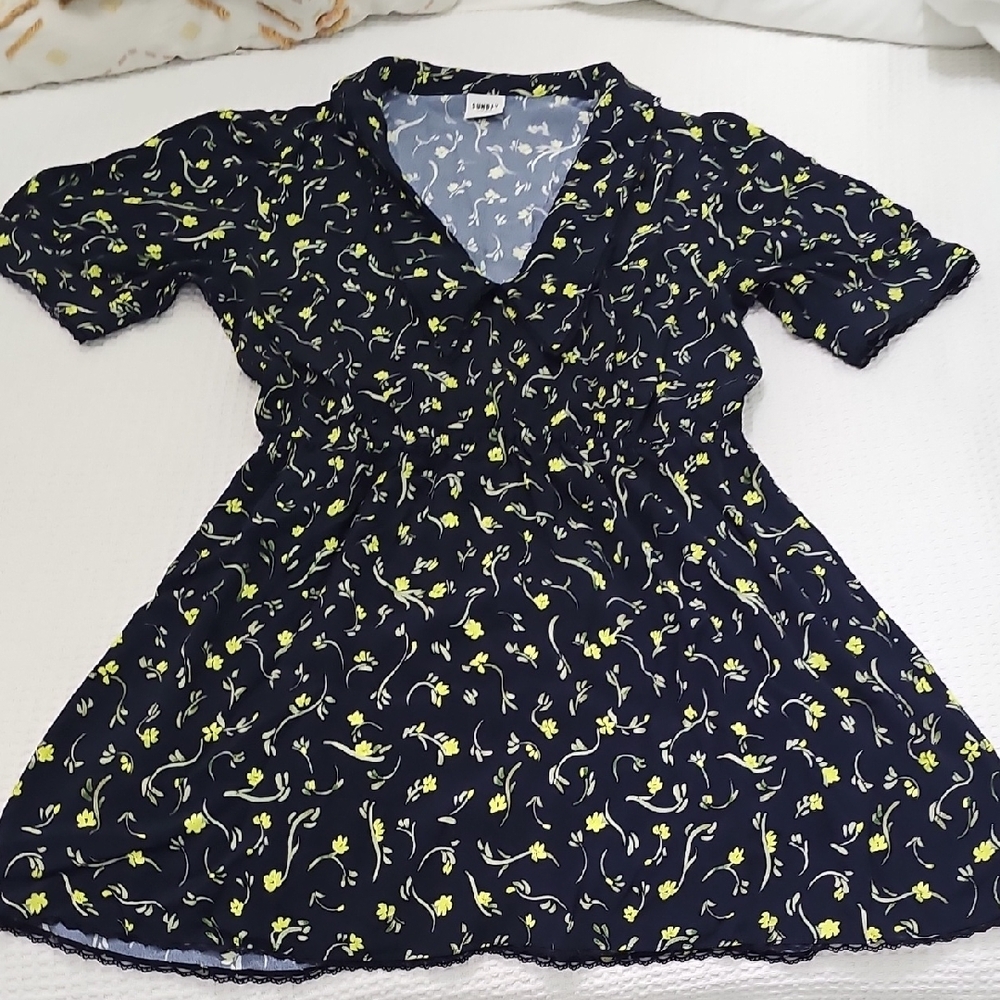 Sunday Best Dress with Yellow Accents